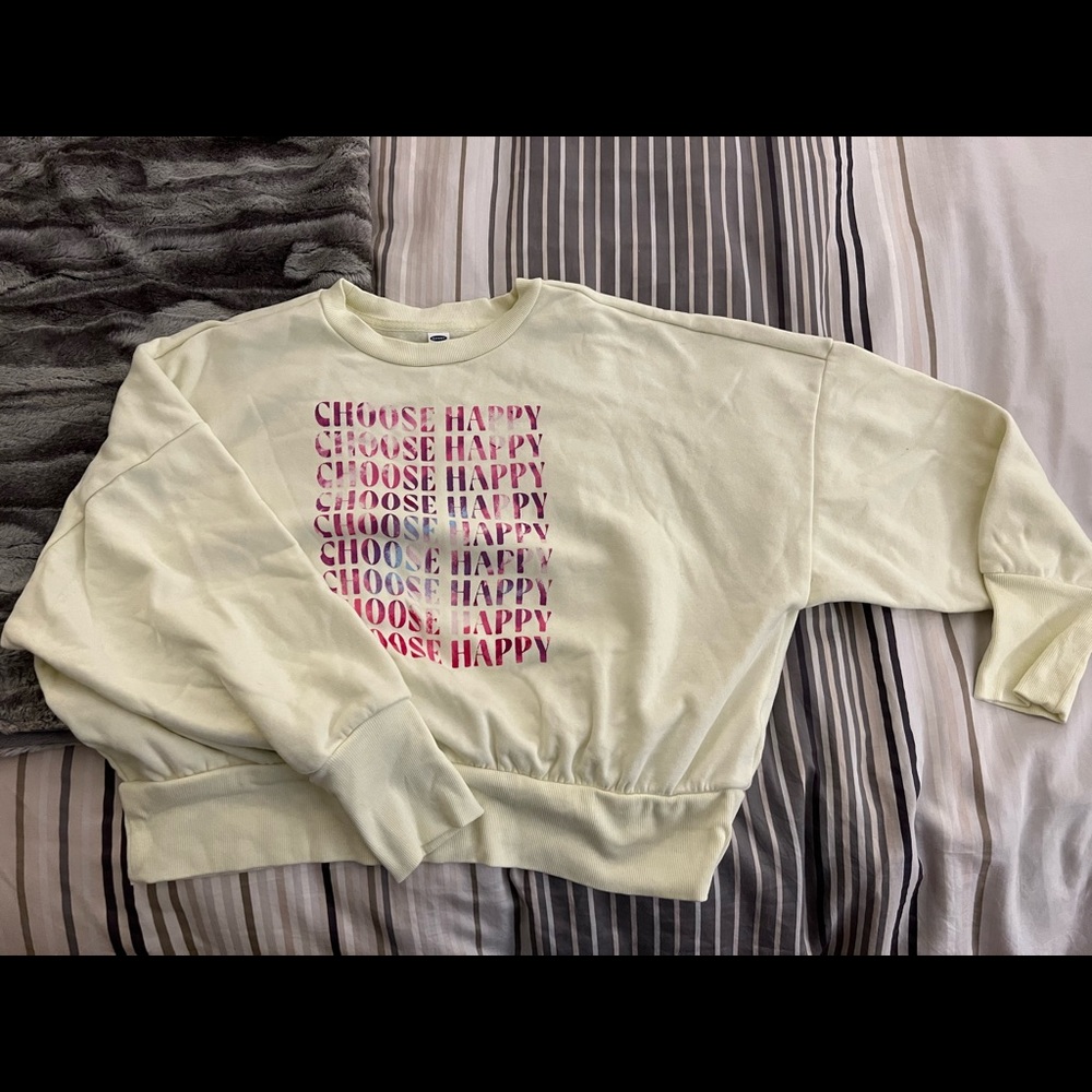 🚨 LAST CHANCE BEFORE DONATION 🚨 
Choose Happy Cropped Sweatshit